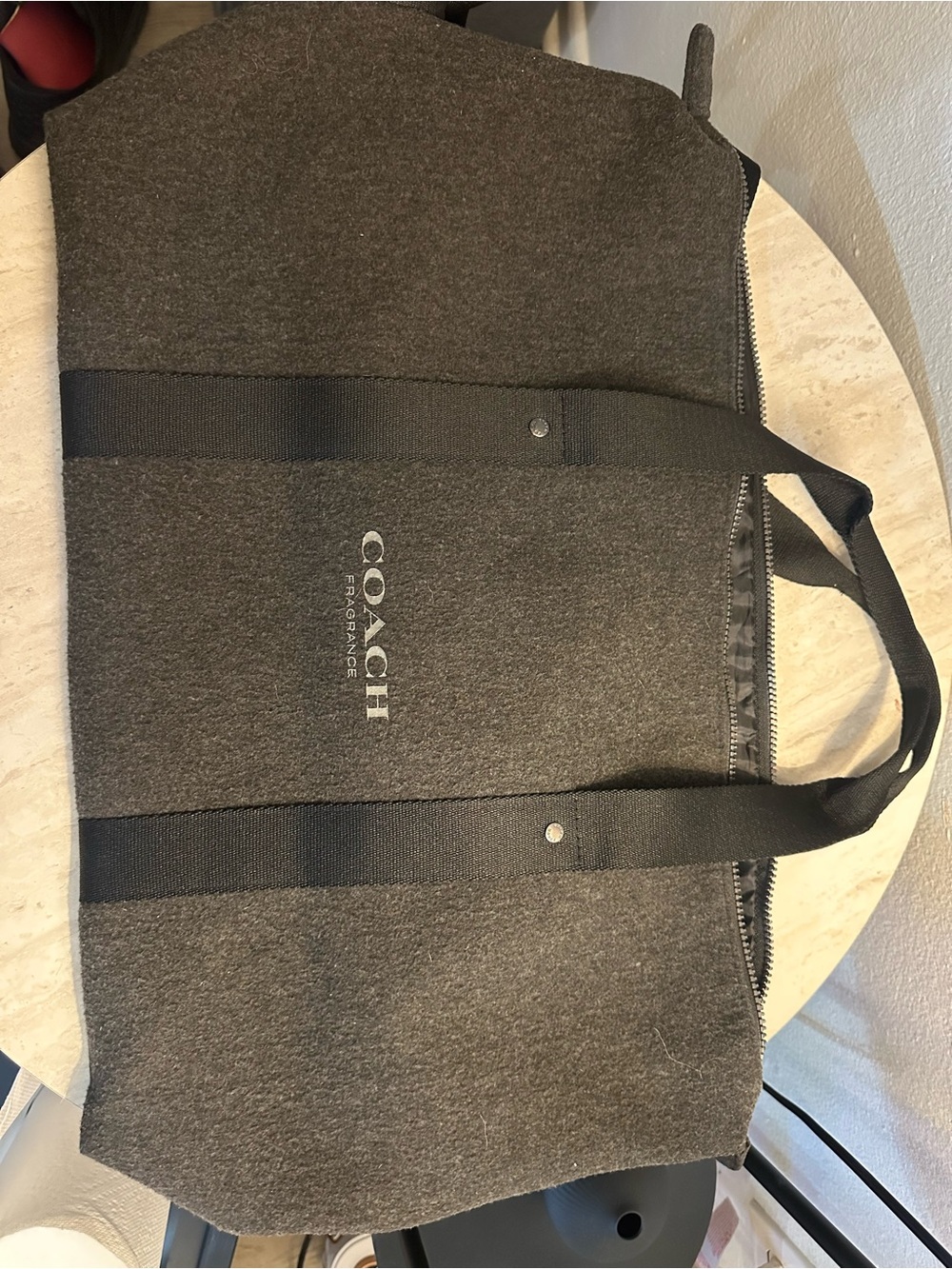 Coach Black & Gray Duffel Bag with Shoulder Strap - Picture 7 of 9